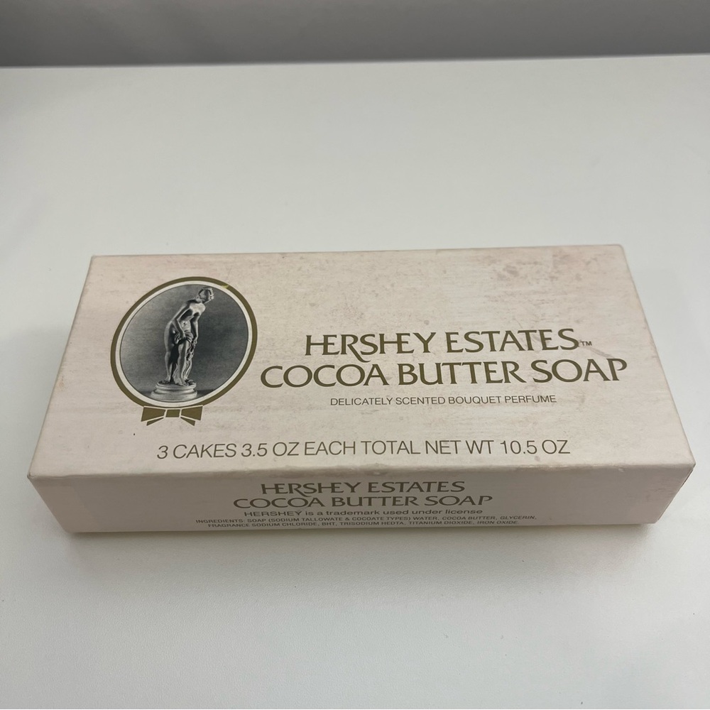 Hershey Estates Cocoa Butter Soap 3 Bar Gift Set Vintage New
